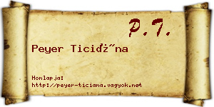 Peyer Ticiána névjegykártya